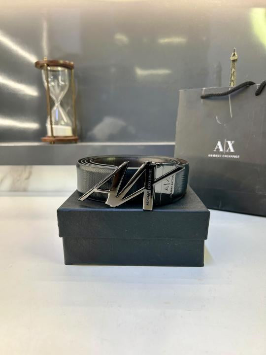 Arman_i Exchange Glossy Black Reversible Belt Fa 786