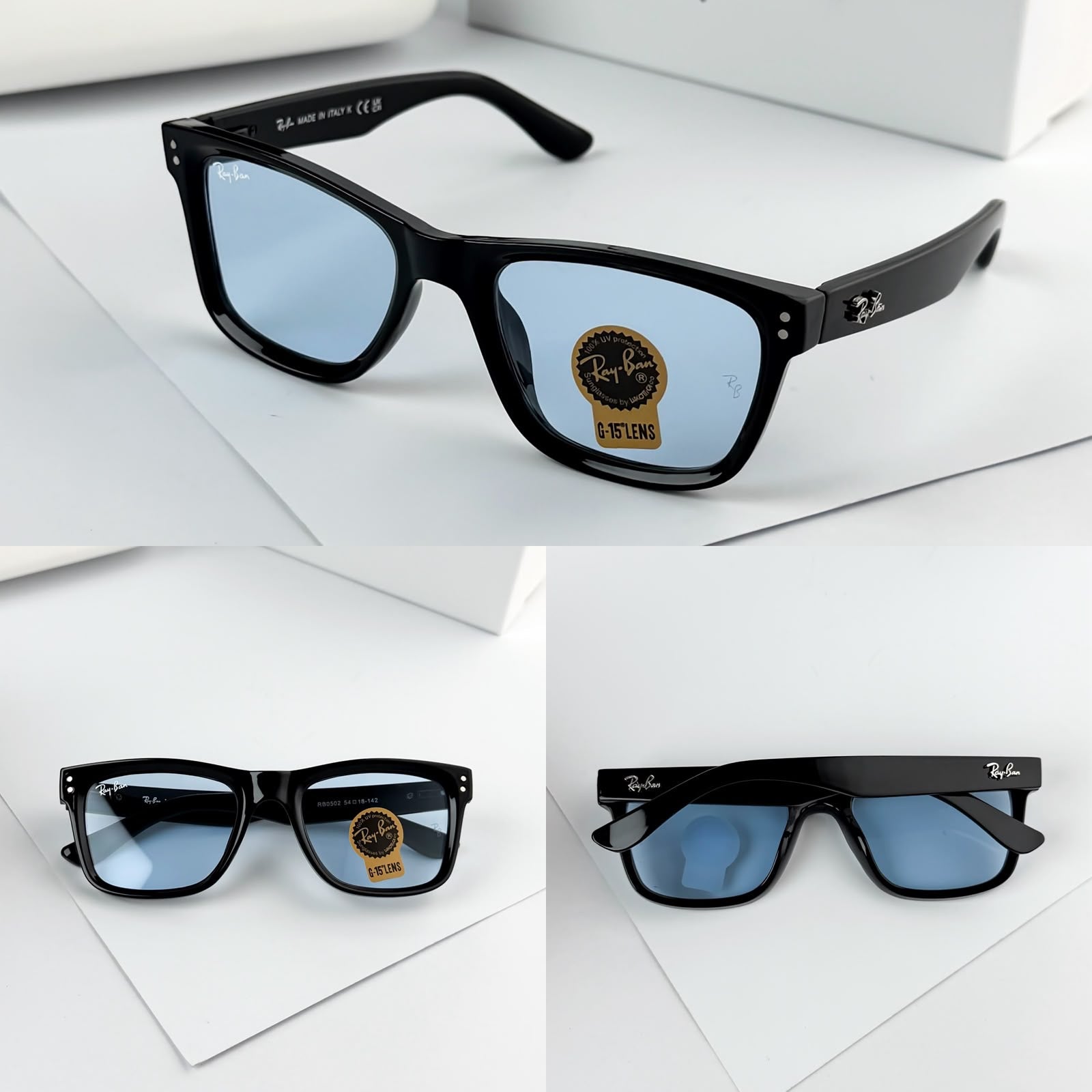 *RAYBAN BLACK BLUE REVERSE 0502🔥🔥🔥MOST DEMANDING ARTICLE 🔥🔥🔥*