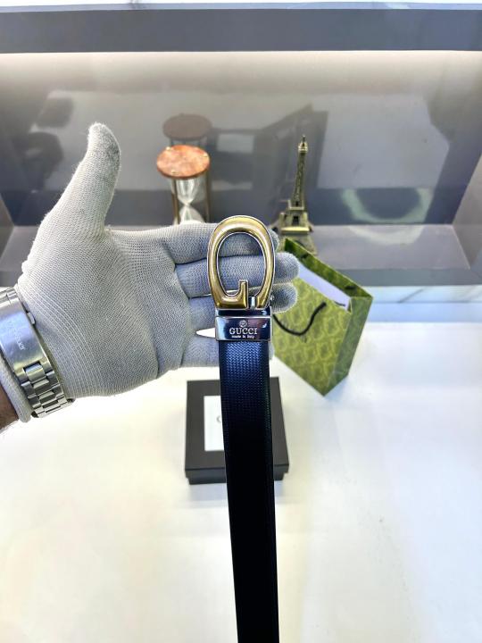 Gucc_i Golden Silver Reversible Belt Fa 425