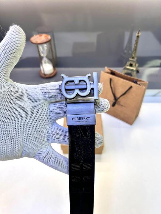 Burberr_y Grey Reversible Belt Fa 849