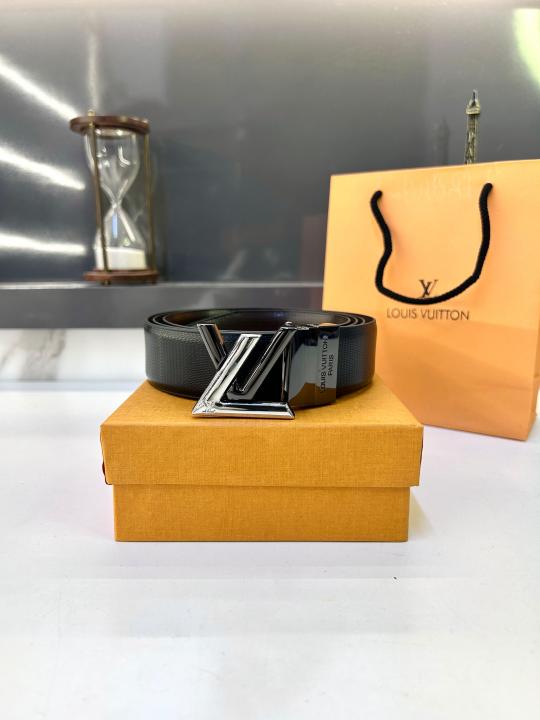 Loui_s Vuittion Silver Glossy Reversible Belt Fa 788