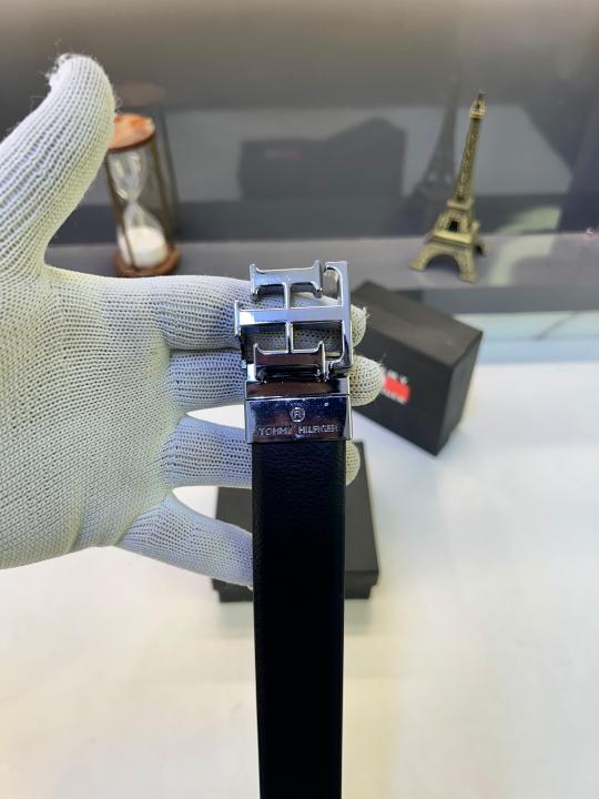 Tomm_y _ Hilfiger silver Reversible Belt Fa 666