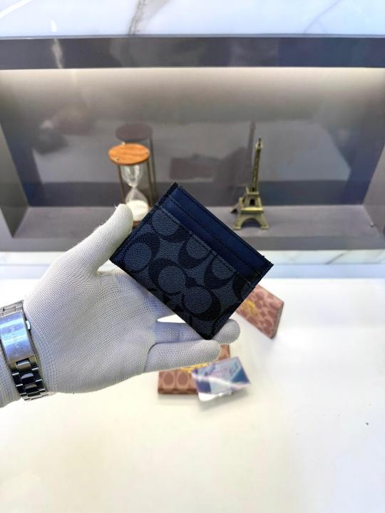 Coac_h Full Black Card Holder Fa 512
