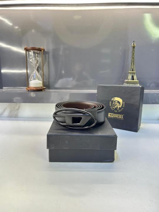 Diese_l Full Black Reversible Belt Fa 350