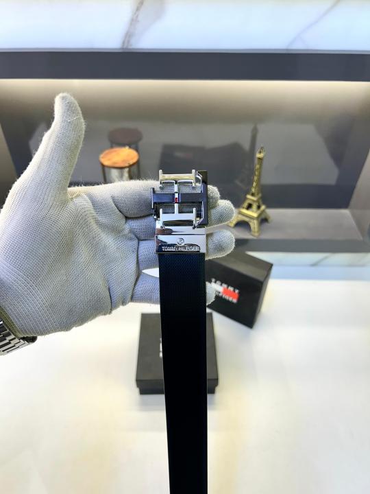 Tommy_Hilfiger Glossy Silver Belt Fa 665