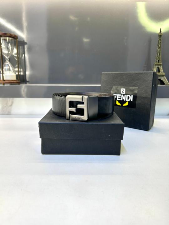 Fend_i Grey Reversible Belt Fa 760