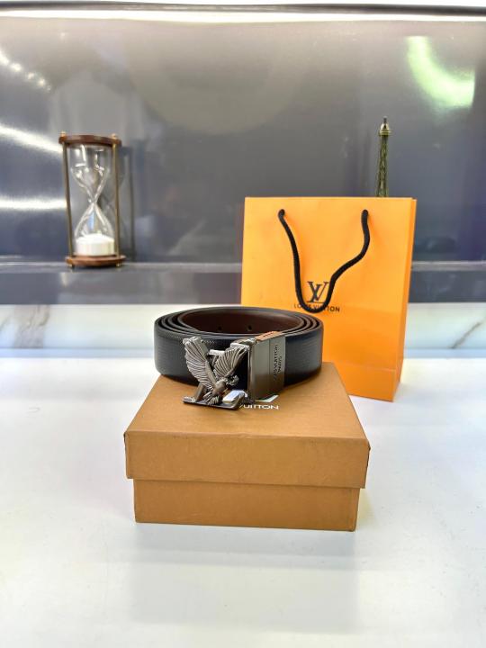 Loui_s_Vuittion grey reversible belt fa 354