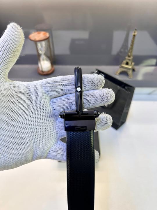 Mont_Blanc Glossy Black Belt Fa 109