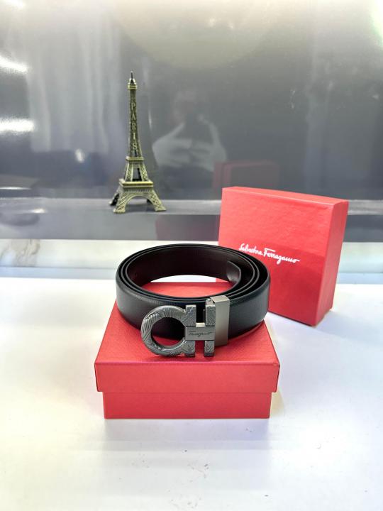 Ferragam_o Belt Silver Black Fa 158