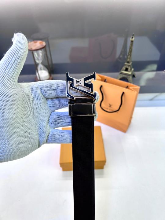 Loui_s Vuittion Black Golden Reversible Belt Fa 783