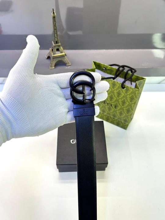 Gucc_i Black Reversible Belt Fa 163
