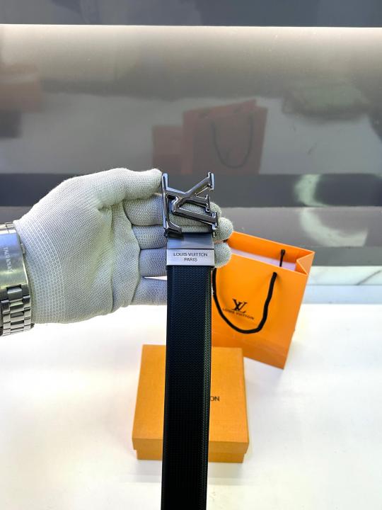 Loui_s Vuitton Silver Black Reversible Belt Fa 201