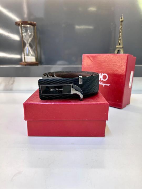 Salvatore_ Ferragam_o Black Premium Quality Belt Fa 901