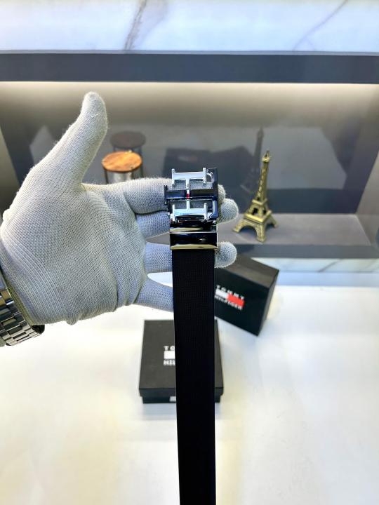 Tommy_Hilfiger Glossy Silver Belt Fa 665