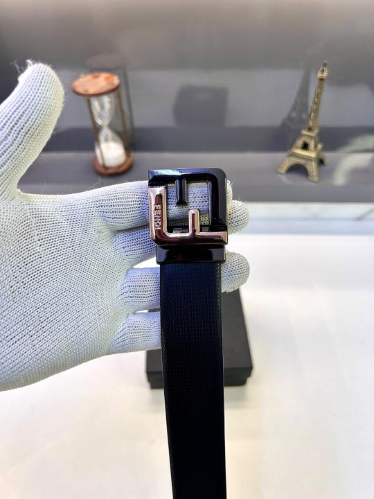 Fend_i Black Golden Reversible Belt Fa 761
