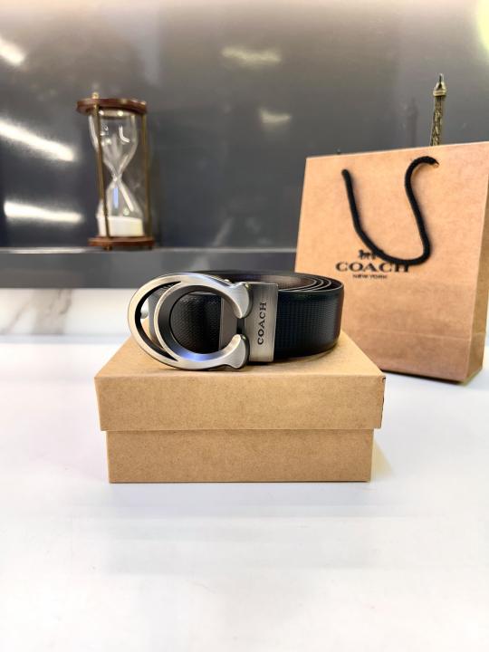 Coac_h Grey Black Reversible Belt Fa 755