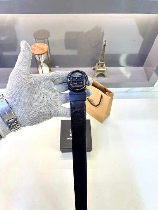 Burberr_y Black Reversible Belt Fa 336