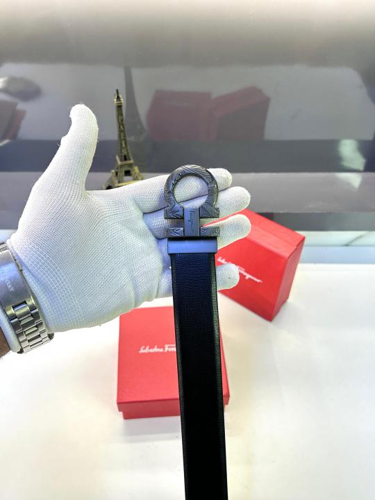 Ferragam_o Belt Silver Black Fa 158