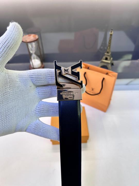 Loui_s Vuittion Black Golden Reversible Belt Fa 783