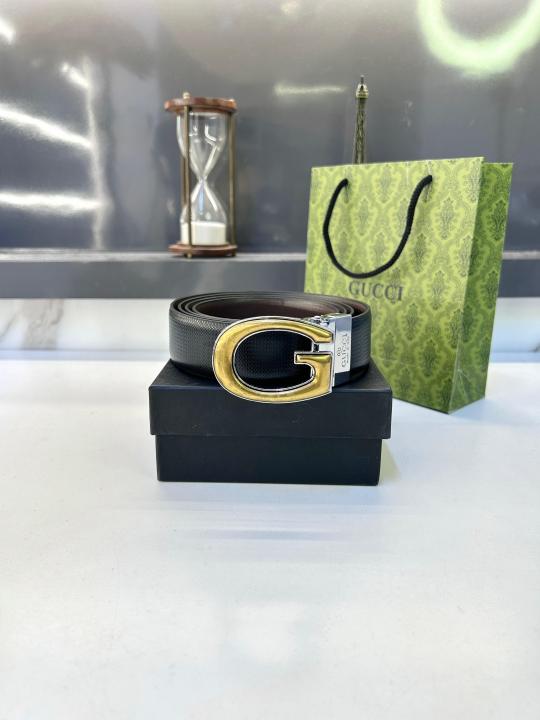 Gucc_i Golden Silver Reversible Belt Fa 425