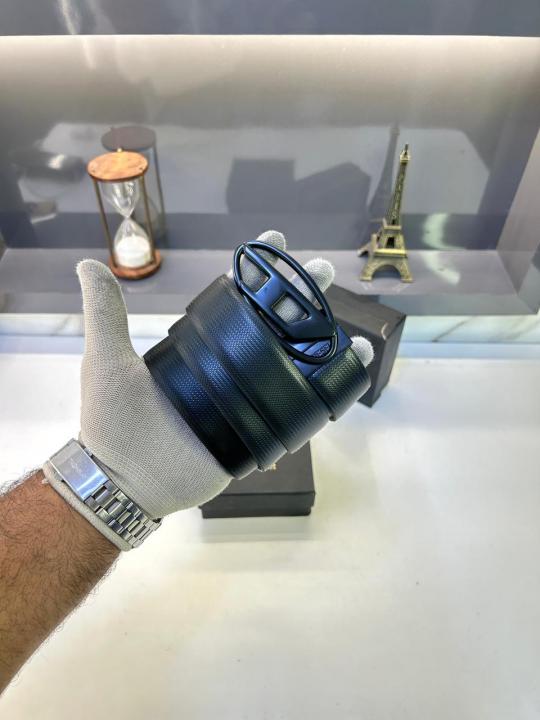 Diese_l Full Black Reversible Belt Fa 350