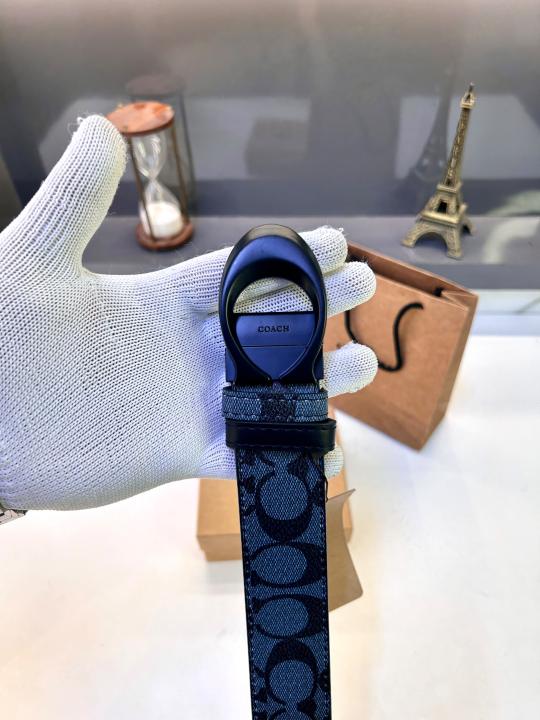 Coac_h Black Blue Premium Quality Belt Fa 910