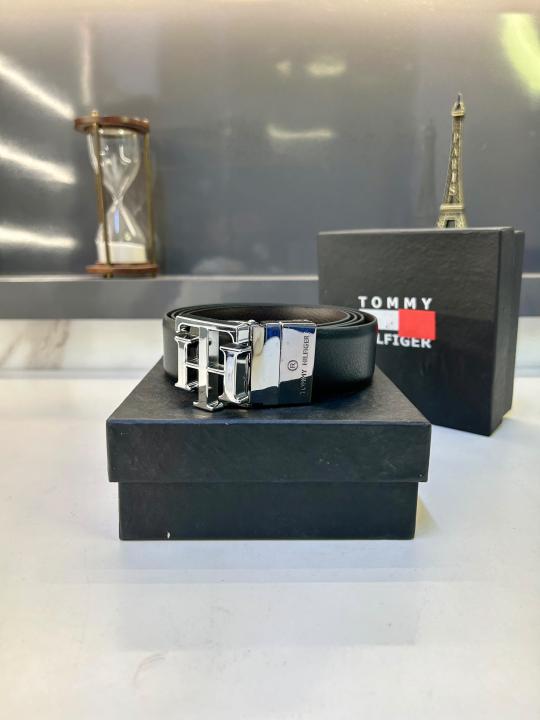 Tomm_y _ Hilfiger silver Reversible Belt Fa 666