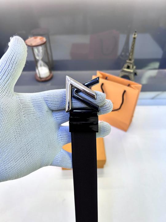Loui_s Black Golden Reversible Belt Fa 787