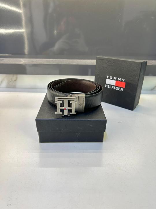 Tommy_Hilfiger Black Silver Belt Fa 293