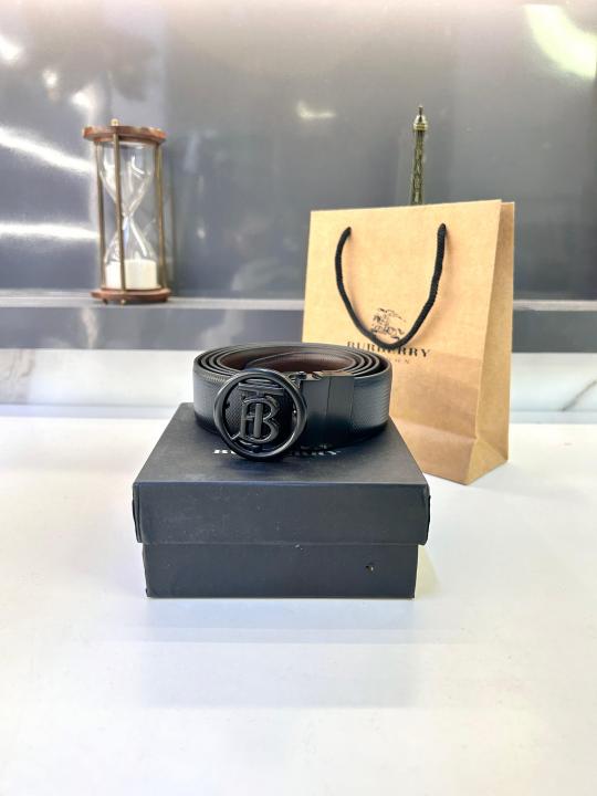 Burberr_y Black Reversible Belt Fa 336