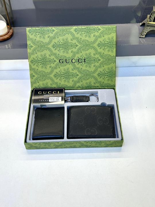 Gucc_i 2 Wallet Combo Black Premium Quality Fa 708
