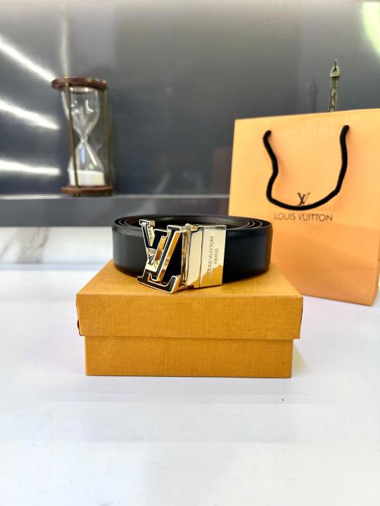Loui_s Vuittion Black Golden Reversible Belt Fa 783