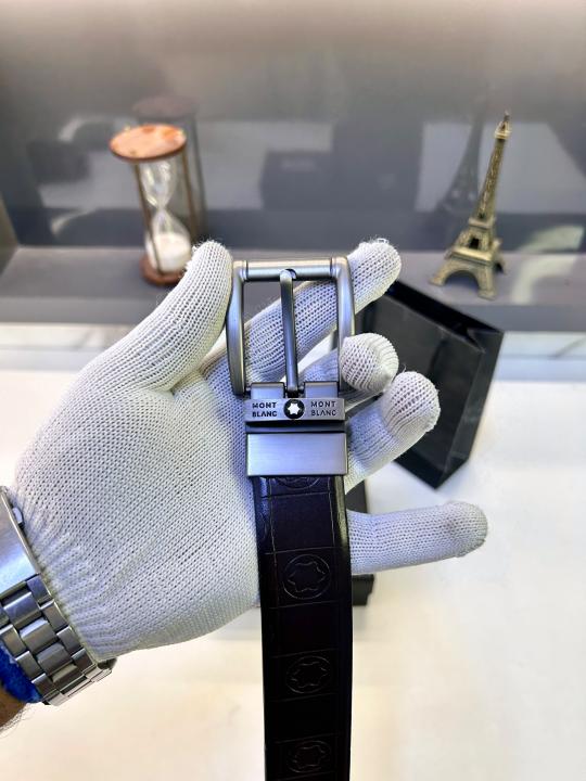 Mont_Blanc Grey Reversible Belt Fa 860