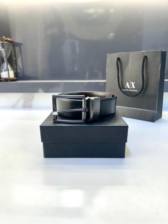 Ax_ Arman_i Exchange Black Glossy Belt Fa 658