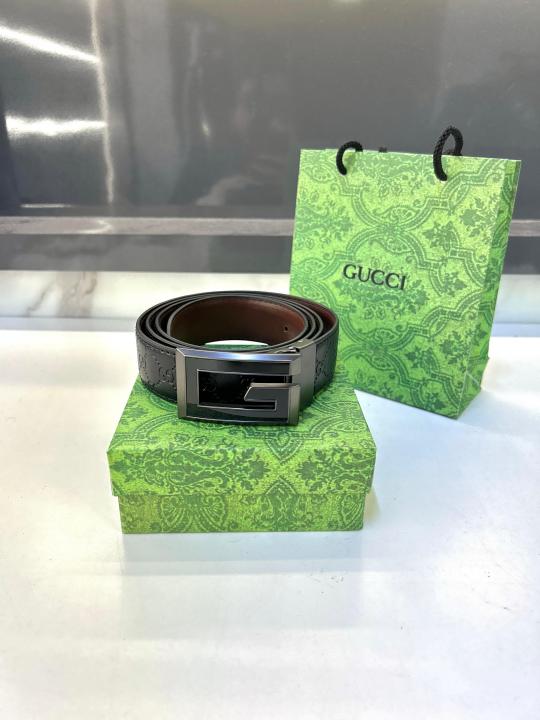 Gucc_i Black Grey Belt Fa 318