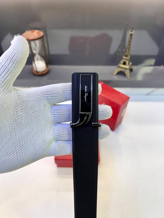 Salvatore_ Ferragam_o Black Premium Quality Belt Fa 901