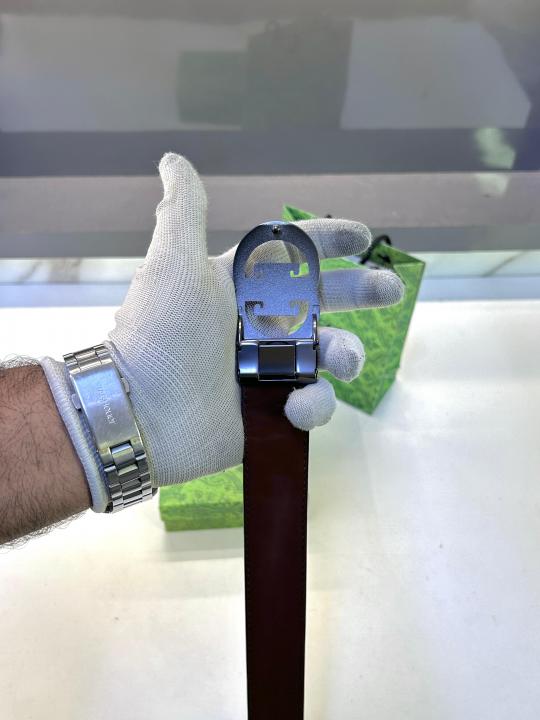 Gucc_i Black Grey Belt Auto Lock Fa 334