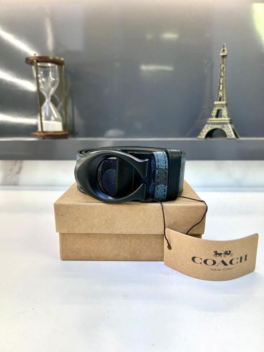 Coac_h Black Blue Premium Quality Belt Fa 910
