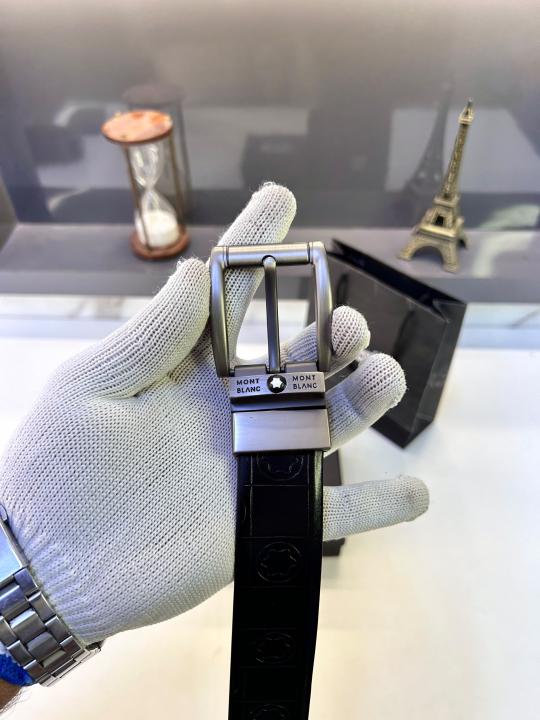 Mont_Blanc Grey Reversible Belt Fa 860