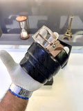 Mont_Blanc Golden Glossy Reversible Belt Fa 856