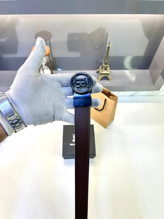 Burberr_y Black Reversible Belt Fa 336