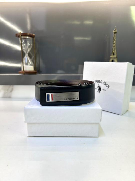 Us_Polo Black Premium Quality Belt Fa 758