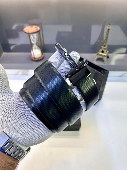 Mont_Blanc Glossy Black Belt Fa 109