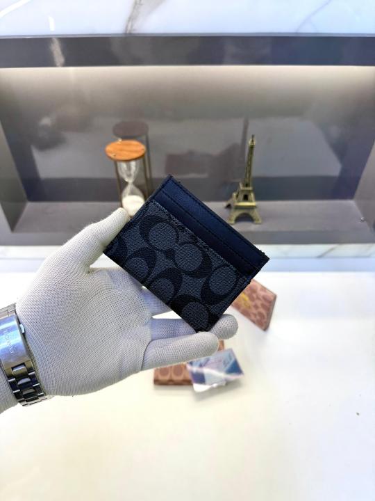 Coac_h Full Black Card Holder Fa 512