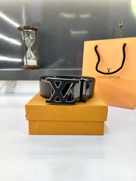 Loui_s_Vuitton Black Brown Belt Fa 916