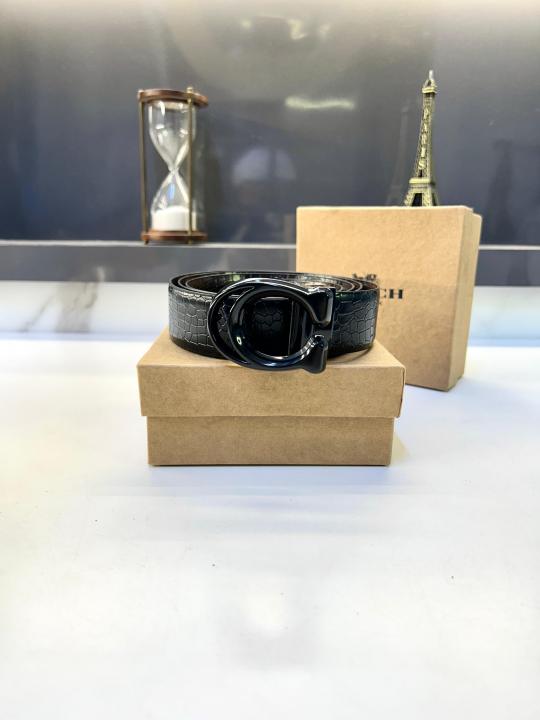 Coac_h Black Reversible Belt Fa 615