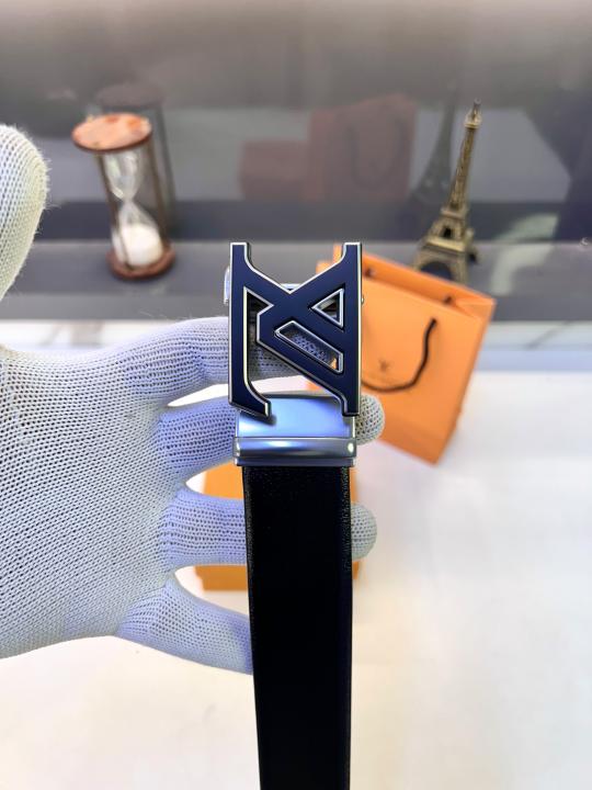 Loui_s Vuittion Black Silver Belt Fa 918