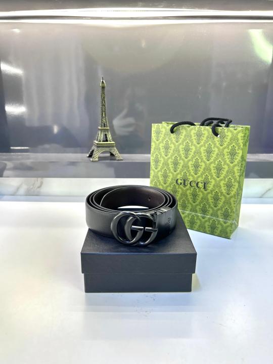Gucc_i Black Reversible Belt Fa 163